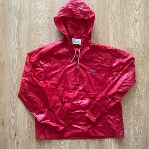 Mens vintage red Lacoste raincoat size L